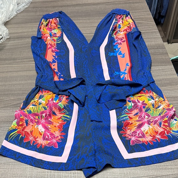 BCBGMaxAzria Pants - BCBGMaxAzria Kids One Piece in Blue and Orange Floral